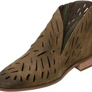 Antelope Olive Calypso Leather Bootie Size EU 38